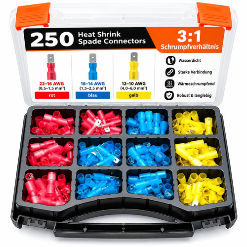 Wirefy kabelschuhe 250 tlg - wirefy, 250-tlg